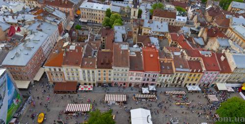 View from the Lviv City Hall tower