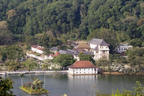 View of the Temple of the Tooth from observation deck