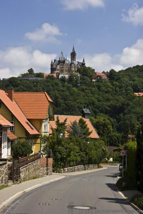 View of the castle from the Am Grossen Bleek street