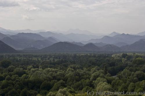 View from the fortress in the direction of the Skadar Lake