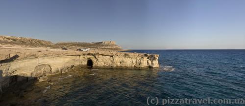 Sea caves at Cape Greco