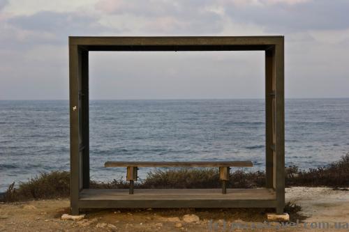 Interesting benches on the Paphos waterfront