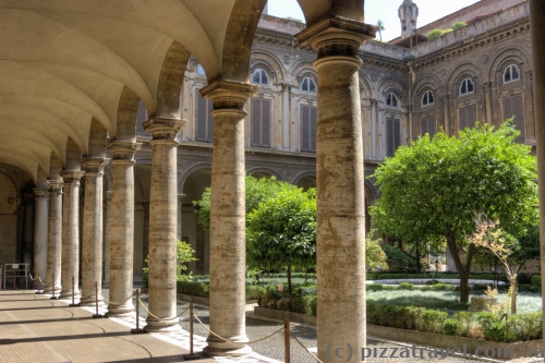 One of the courtyards on the Via del Corso