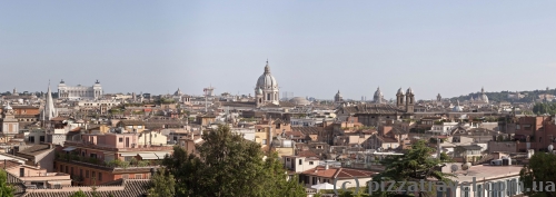 View from the observation deck over the Piazza del Popolo