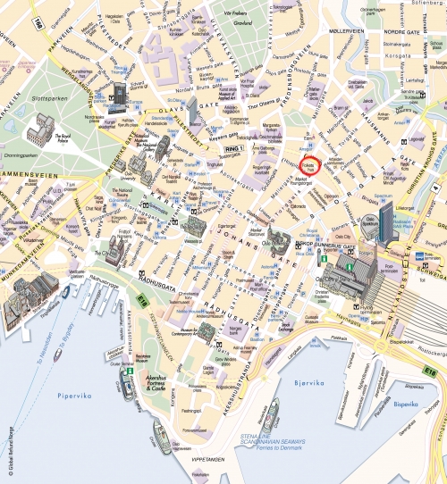 Tourist map of Oslo