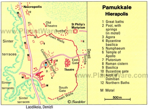 Карта-схема Памуккале