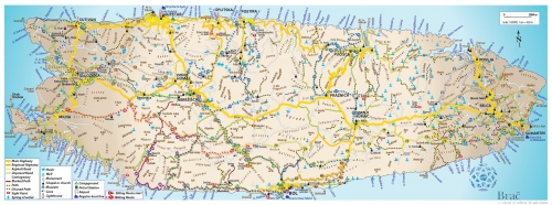Map of the Brac island