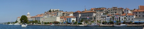 Panorama of promenade in Sibenik