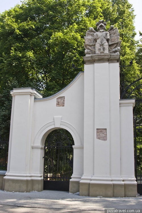 Potocki Palace gate in Ivano-Frankivsk