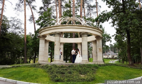 Rotunda in the city park in Bucha