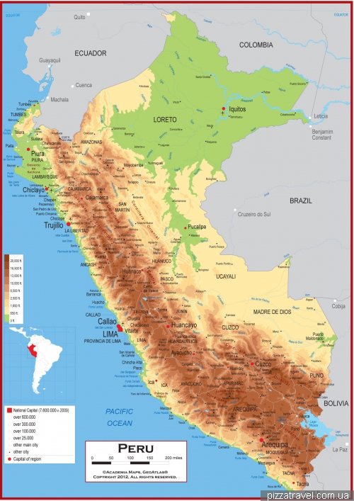 Map of Peru