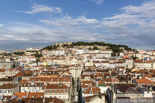 Lisbon, view from the observation deck of Elevador de Santa Justa