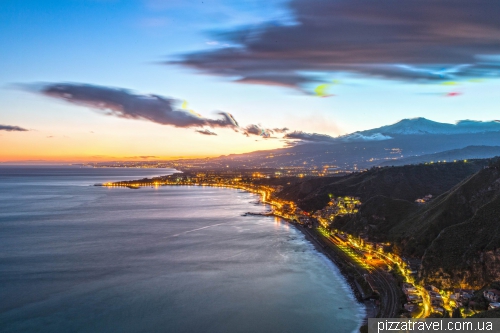 View of Mount Etna from Taormina