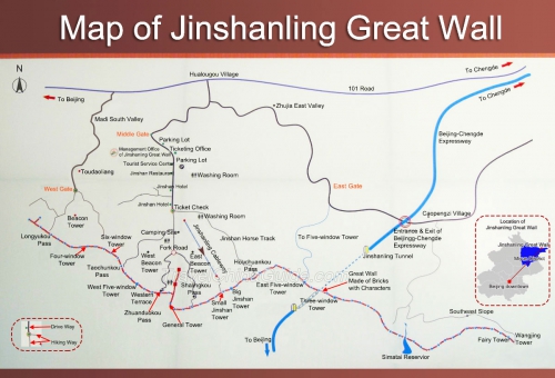 Map of Jinshanling