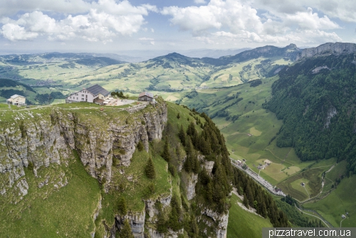 Ebenalp mountain and Aescher-Wildkirchli guest house