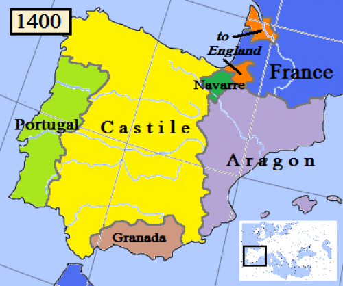 Kingdom of Navarra on the map