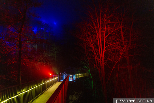 Christmas illumination of the trail in Bad Harzburg