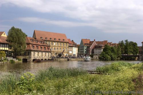 Little Venice on the Regnitz river in Bamberg