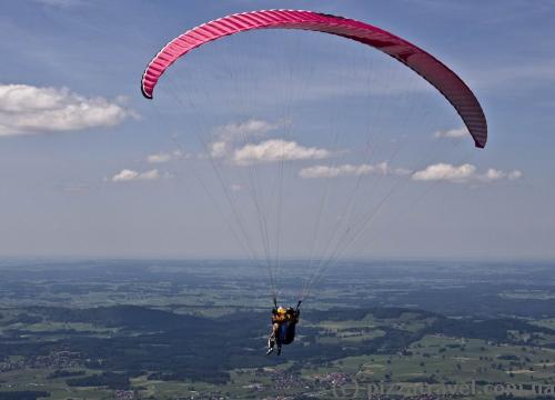 Paragliders on Mount Tegelberg