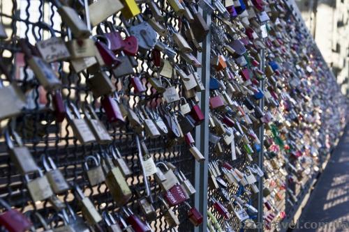 Locks on the Hohenzollern bridge in Cologne