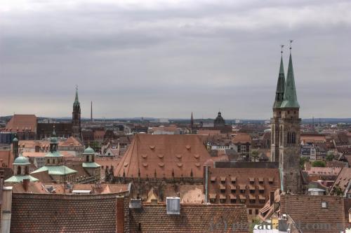 View of the old city from Burg (Nuremberg Fortress) 