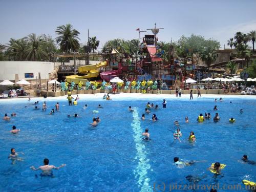 Large pool at Wild Wadi