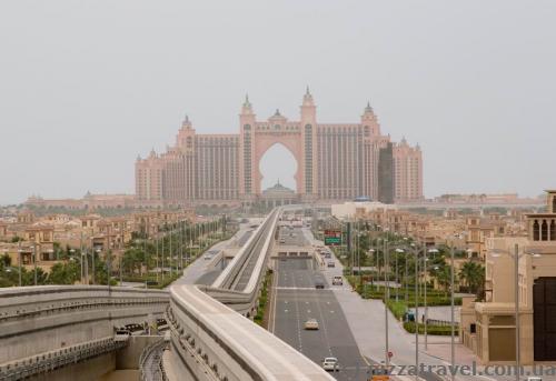 View of the Atlantis hotel from the monorail