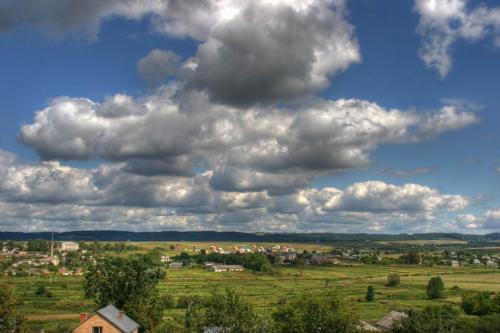 View from the earth walls surrounding the castle