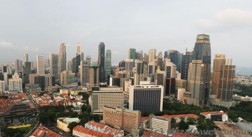 View of the skyscrapers area