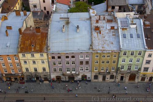 View from the Lviv City Hall tower